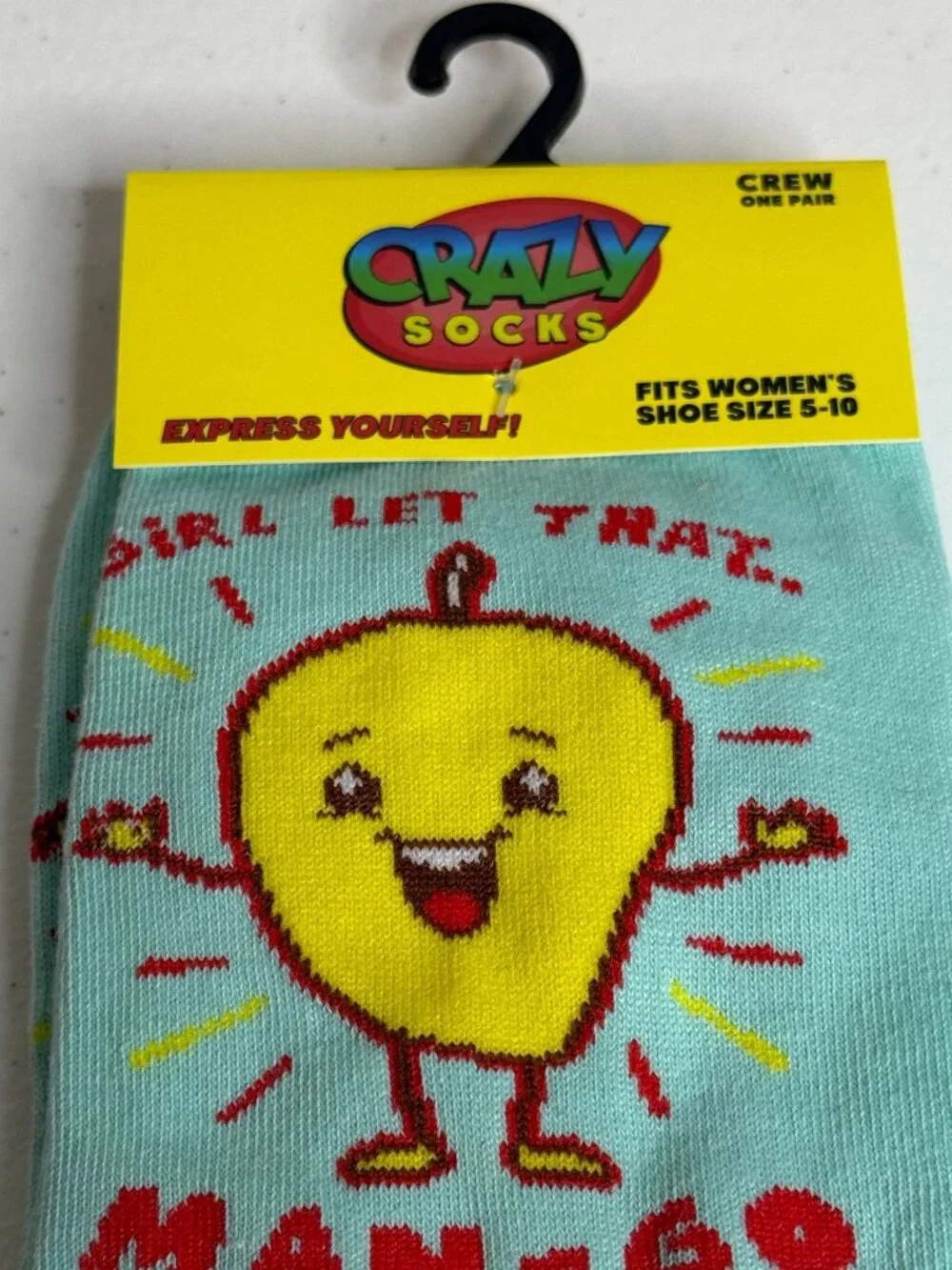 Girl Let That Man Go Womens Crew Socks Funny Quote Novelty NWT